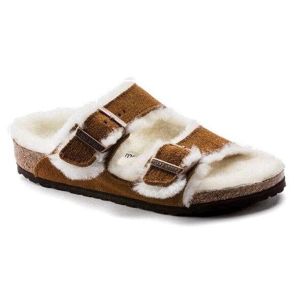 Birkenstock Arizona Fur Sandals/Slides Mink Color Men's Size EUR 43 US 10-R - Picture 6 of 6